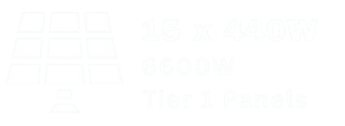6.6kW tier 1 solar panels